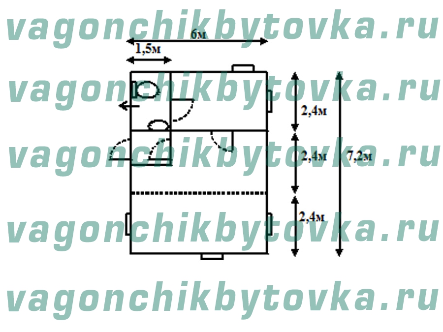 Офис блок-модульный из 3-х шт БК Офис блок-модульный из 3-х шт БК
