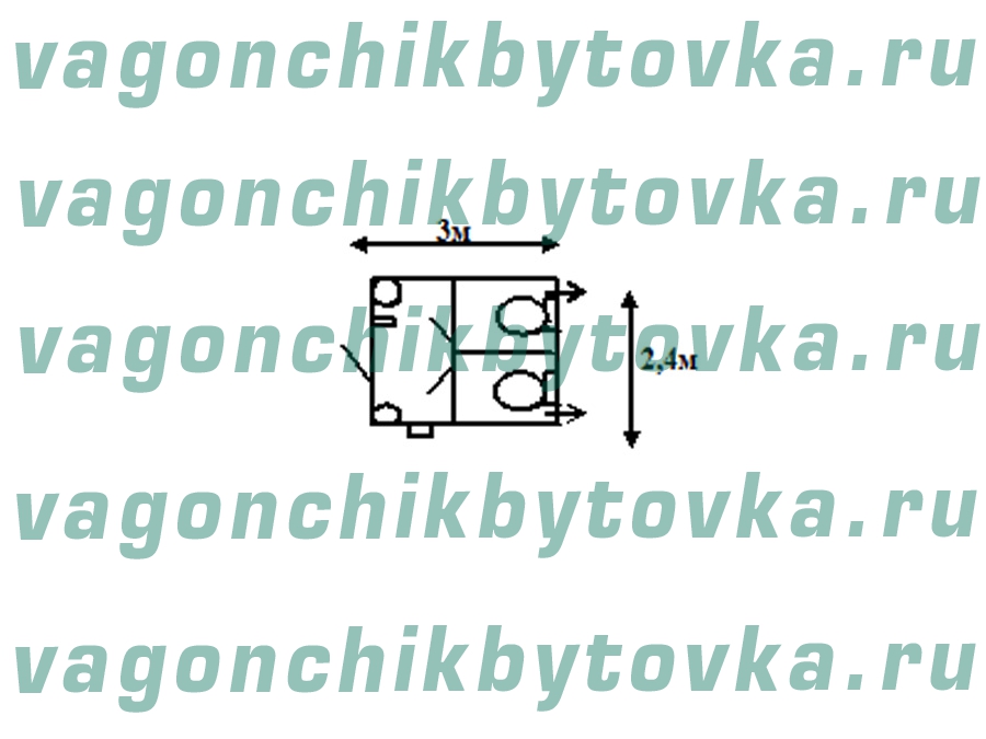 Санузел из вагончика 3м Санузел из вагончика 3м