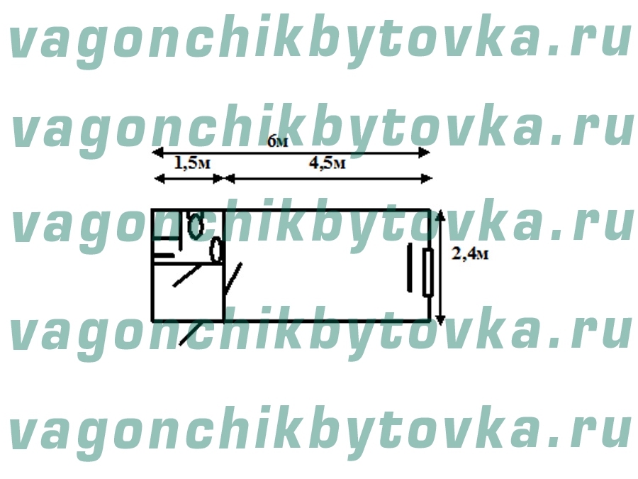 Жилой вагончик 6м для туристических объектов Жилой вагончик 6м для туристических объектов