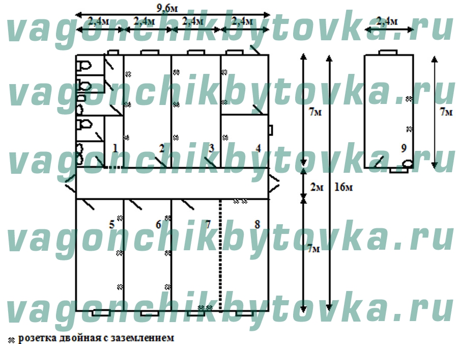 Модульный офис из 8-ми шт БК Модульный офис из 8-ми шт БК