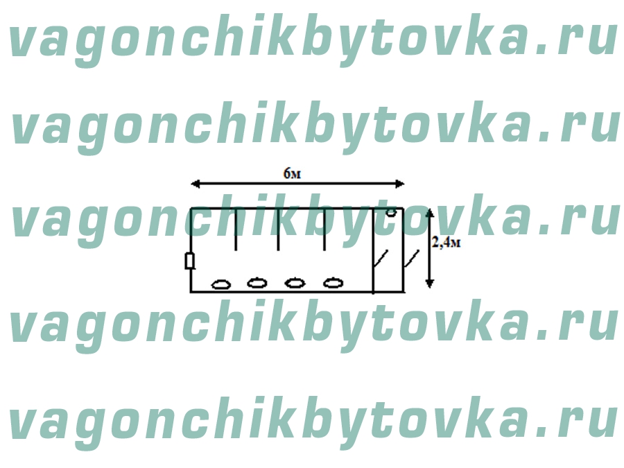 Душевая из вагончика 6м Душевая из вагончика 6м
